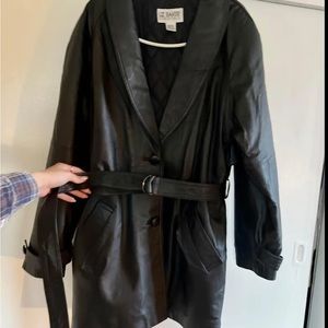 Vintage Liz Baker Leather Trench